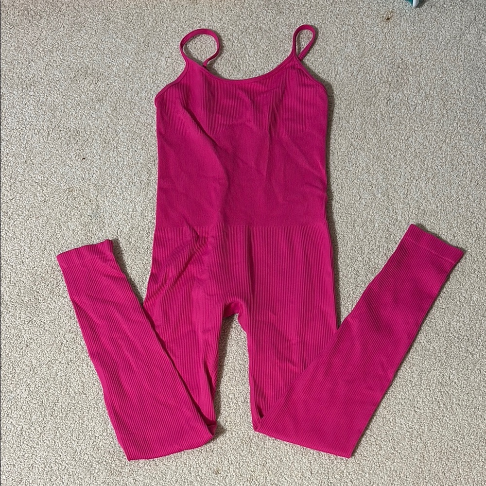 Pink Sleeveless Jumpsuit